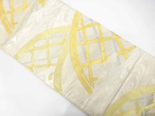 アンティーク　流水に光悦垣模様織り出し袋帯（材料）